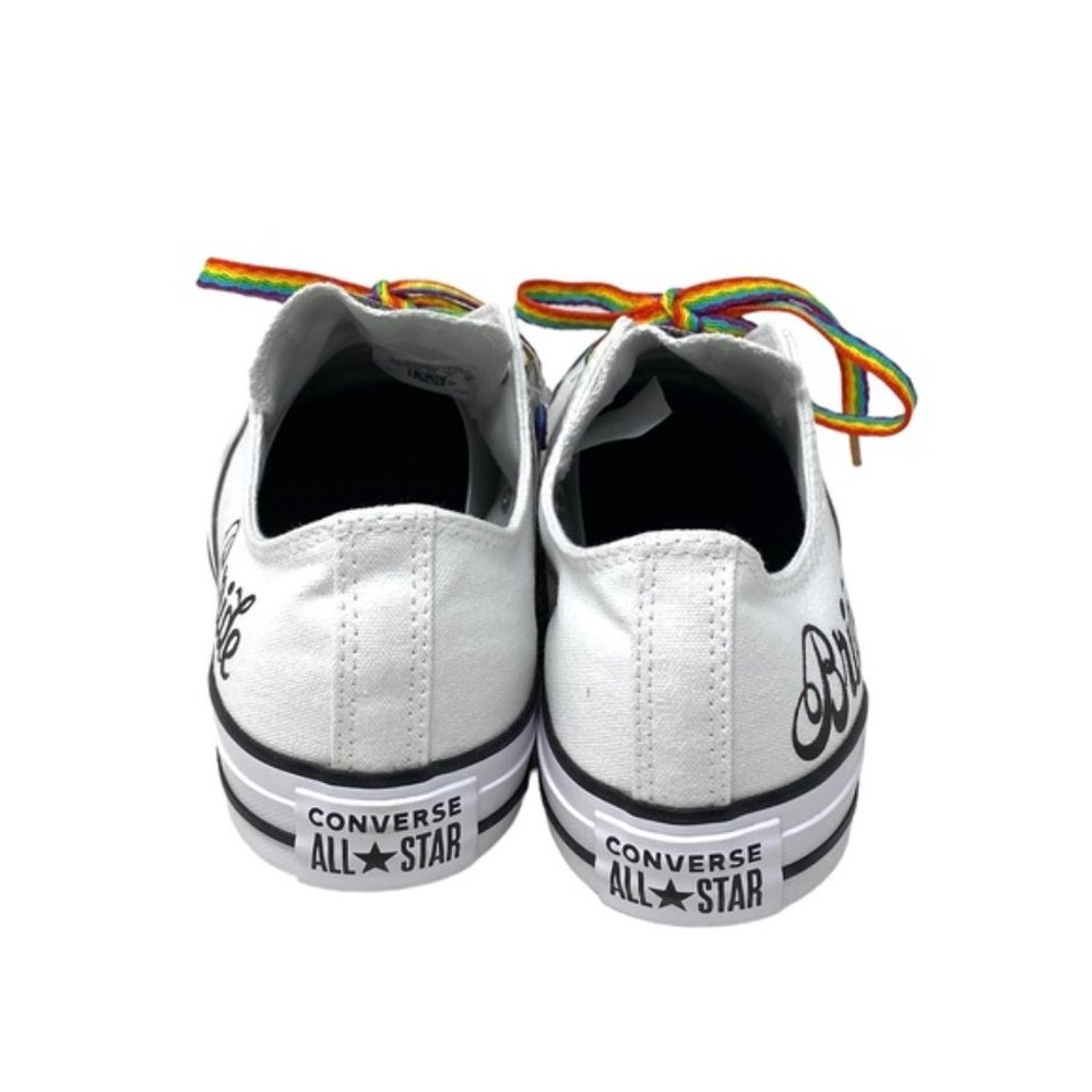 Converse Ctas OX Low Wedding White Canvas Women's Sneakers Custom 171213C- Multi - Picture 4 of 10